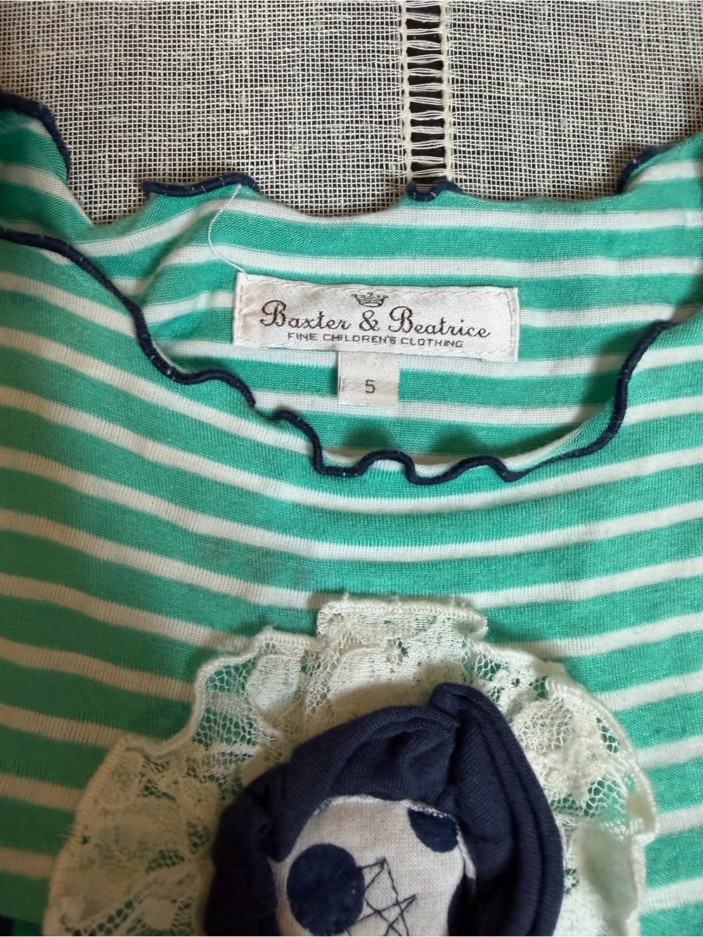 Baxter & Beatrice Girls' Blue & Teal Polka Dot Summer Dress size 5 - Picture 4 of 7